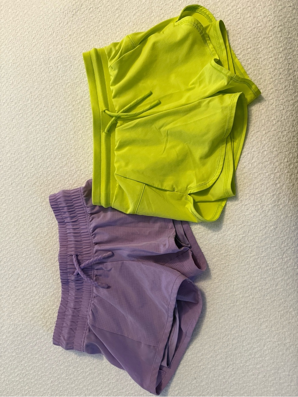 all in motion Lime Green and Lavender Girls' Athletic Shorts - 2 Pack